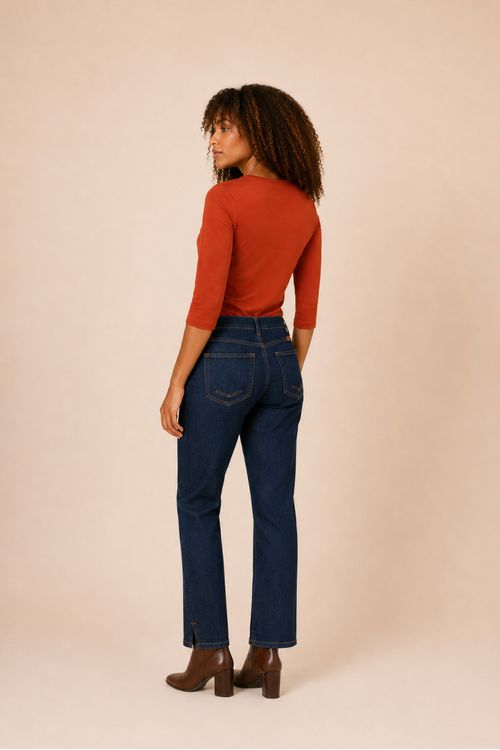 Calca cigarrete jeans atenas JEANS ESCURO.